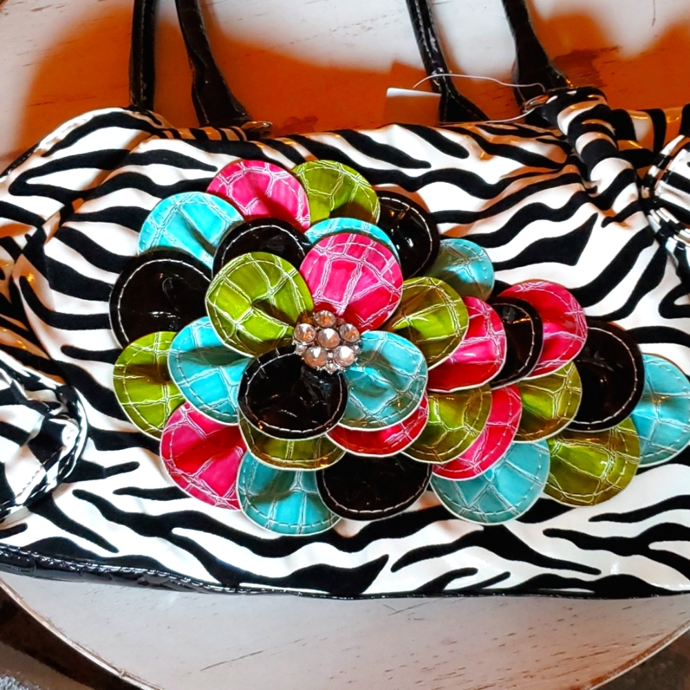 Flower Rhinestone Fashion Handbag